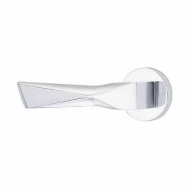 1 Set Aura Design Door HandlesInternal Sets With Latch and BB HInges Round Rose Polished Chrome Finish