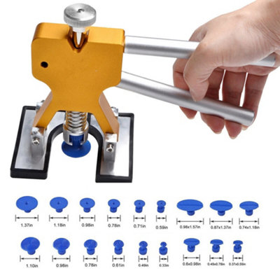 Car Dent Puller Kit, 135pcs Paintless Dent Removal Tools with Golden Lifter, Bridge Puller, 2-in-1 T-Bar Slide Hammer for Car & - 34
