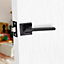 1 Set Sigma Design Door Handle On Square Rose Latch Door Handles Internal Pack 2.5" Latch & 1 Pair of 3" Ball Bearing Hinges - GG