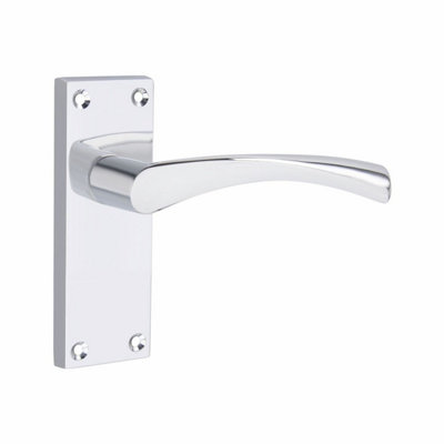 1 Set Victorian Scroll Astrid Door Sets with 3" HInges & Latch 120 x 40mm Polished Chrome