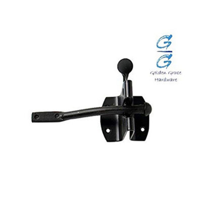 1 Set Wooden Gate Fitting Kit Black Finish with Tee Hinges, Auto Gate ...