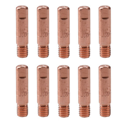 1 shroud & 10 x 1.0mm Contact Tips MIG Welding Binzel Style Euro Torch MB25