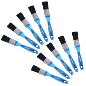 1" Synthetic Paint Brush Painting + Decorating Brushes Soft Grip Handle 10 Pack