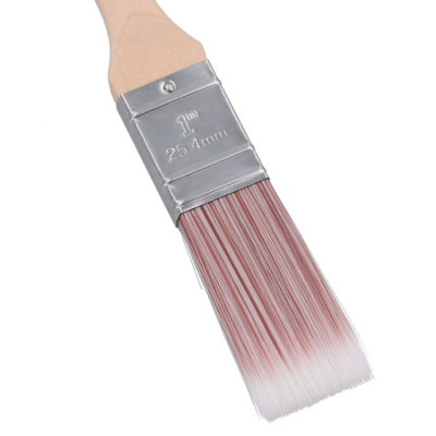 1" Synthetic Paint Brush Painting + Decorating Brushes With Wooden Handle 2pk