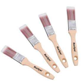 1" Synthetic Paint Brush Painting + Decorating Brushes With Wooden Handle 4pk
