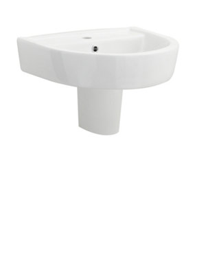 1 Tap Hole Basin & Semi Pedestal - 520mm