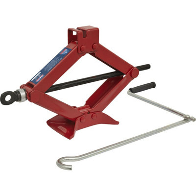1 Tonne Heavy Duty Scissor Jack with Handle Smooth Car Thread Lift Tool