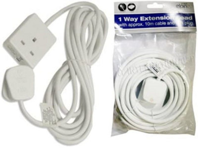 4 Way Gang Extension 2 Metre Lead Plug Socket Adapter British Approved 13A
