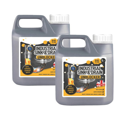 1 x 1 Litre Handy Size Heavy Duty Drain Unblocker for Plug Holes ...