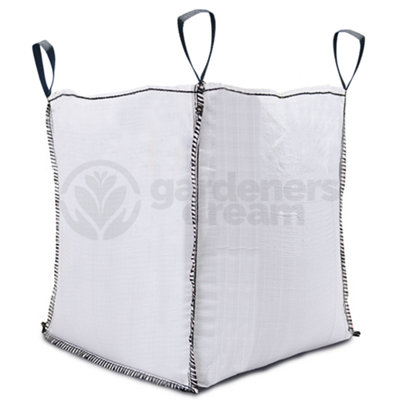 1 x 1 Tonne FIBC Bulk Builders Bags w/ Handles Heavy White (1000kg)