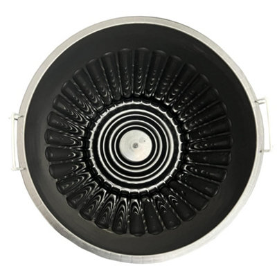 1 x 100L Black Rubbish Refuse Dustbin With Strong Metal Clip Lid for Home Garden Waste Animal Feed Storage Bin