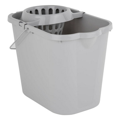 1 x 12L Mop Bucket & Wringer Multi Surface Plastic Bucket With Handle