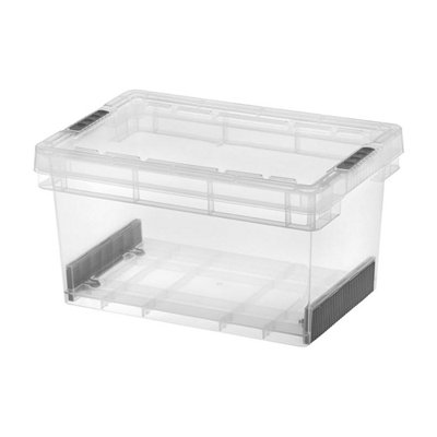 1 x 15 Litre Clear Plastic Stackable Ultra Resistant Modular Plastic ...