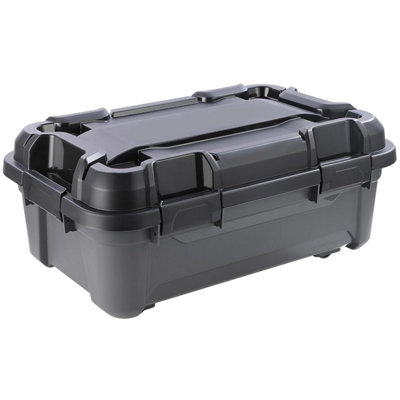 1 x 18 Litre Black Bunker Storage Trunk For Tradesman & Handyman