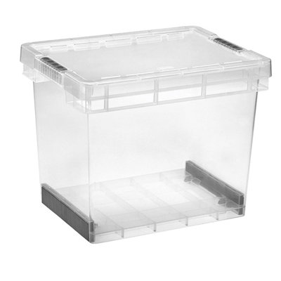 1 x 25L Ultra Resistant Strong Plastic Modular Storage Container With ...