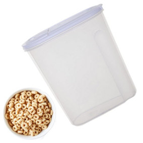 1 x 3L Airtight Kitchen Cereal Storage Container For Dry Food, Pasta & Rice With Lid
