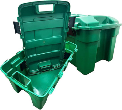 1 x 40L Strong Green Garden Storage Chest Trunk For Garden & Garages - 3