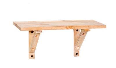 1 x 435mm Single Decorative Pine Shelf (Shelf Kit)