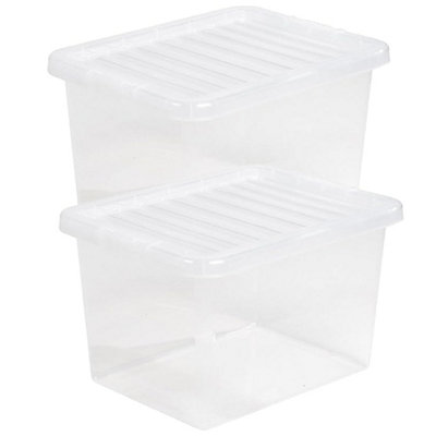 1 x 45 Litre Multipurpose Plastic Storage Container Useful Box Complete With Lid