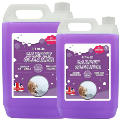 1 x 5 Litre Pet Carpet Cleaning Shampoo Solution Tough On Dog Stains Removes Odour