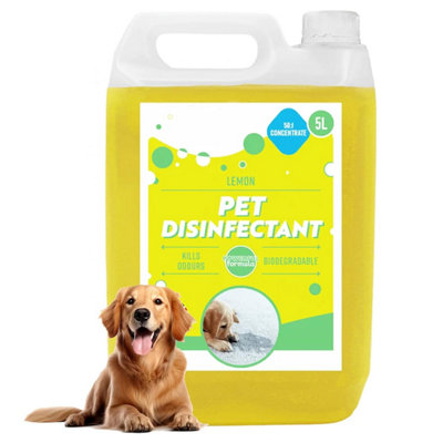 1 x 5 Litre Pet Disinfectant Fresh Lemon Breaks Down Odours Including Sweat, Urine & Faeces