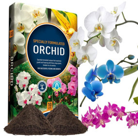 1 x 50 Litres (5 x 10 Litres) Orchid Potting Compost Mix For Lovely Orchid Plants Stronger Roots