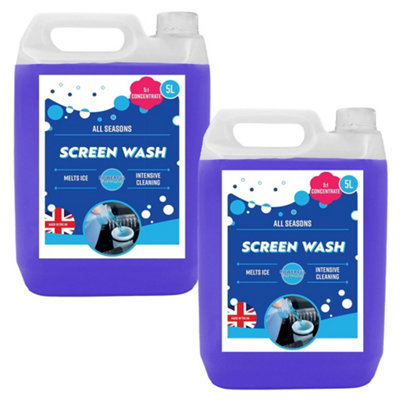 1 x 5L Blue 5:1 Concentrated Effective Vehicle Screen Wash With Streak Free Finish