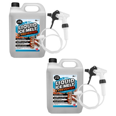 1 x 5L Rapid Liquid Ice Melt & Preventer with Long Hose Trigger ...
