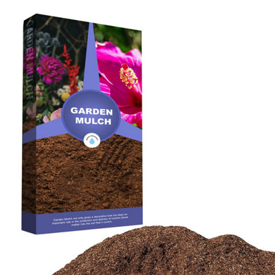 1 x 60L Garden Mulch Decorative Soil Conditioner With Improved Water Retention
