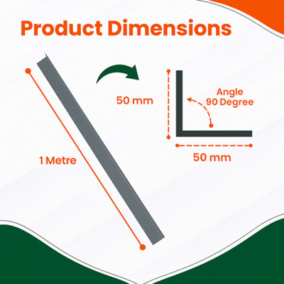 1 x Anthracite Grey Rigid Angle 50mm x 50mm x 1 Metre
