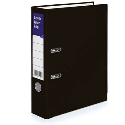 1 x Black Lever Arch File A4 Ring Binder Folder Files Office Document ...