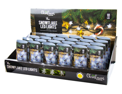1 x Blue LED Christmas Snowflake String Lights - 10 LEDs Price Comparisons | Compare The Build