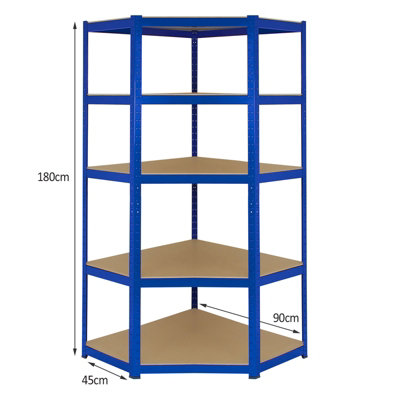 1 x Corner Garage Racking Unit & 4 x Single Racking Storage Units