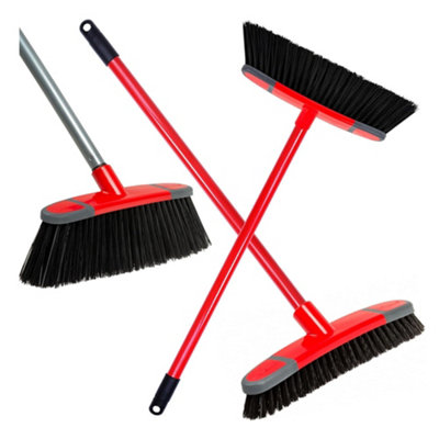 1 x Deck Scrub & Long Handle Sweeping Brush Ideal For Cleaning Hard Floors