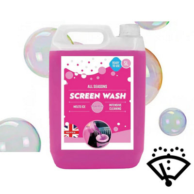1 x Effective Ready To Use All Seasons 5L Pink Windscreen Screen Wash