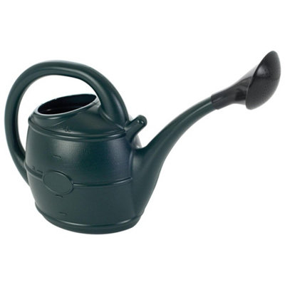 1 x Green 10 Litre Lightweight Garden Watering Can With Sprinkler Rose Head & Handle