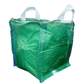 1 x Green Reusable 120 Litres Heavy Duty Garden Waste Sack With Looped Handles