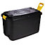 1 x Heavy Duty Black Storage Trunk 42 Litre With Lid Great For Indoor & Outdoor Use