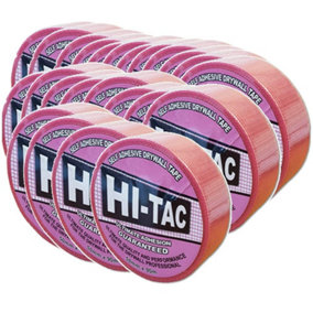 1 x Hi-Tac Self Adhesive Drywall Scrim Tape 50mm x 90M Drywall Plasterers Mesh Tape