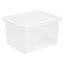 1 x Home Office Clear 64 Litre Transparent Plastic Storage Container With Lid