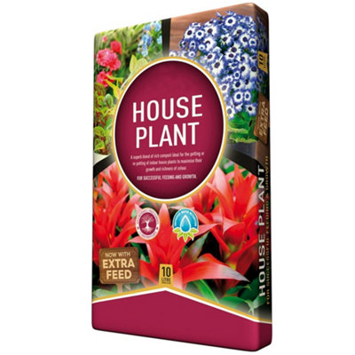 1 x House Plant Compost 50 Litres (5 x 10 Litres) Ideal For House Plants With Added Nutrients For Healthy Leaves & Plants
