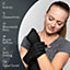 1 x Pair of Fingerless Arthritis Gloves - Provide Relief & Compression for Painful, Swollen, Arthritic Hands - Black, Size Large