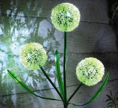 1 x Solar Allium Bloom Stake Light - Solar Powered Outdoor Garden Decor Flower Design Pathway Patio Lighting - 75 x 9cm - 2