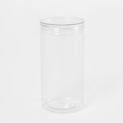 1 x Storage Jar Round Plastic Food Organiser Tea Coffee Sugar Holder, Large