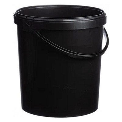 Small black plastic buckets sales