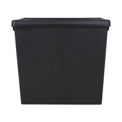 1 x Wham Bam 154L Stackable Recycled Plastic Storage Box & Lid Black - 4