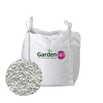 10-20mm White Spar Chippings - Premium Aggregate Bulk Bag - 850 kilos