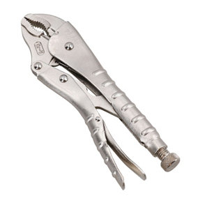 10" (250mm) Curved Jaw Locking Pliers Mole Grips with Ribbed Handles