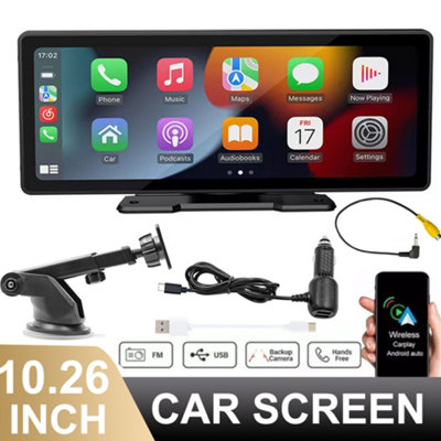 10.26 Inch 4K Touch Screen Car Bluetooth FM Wireless Apple CarPlay Android Auto