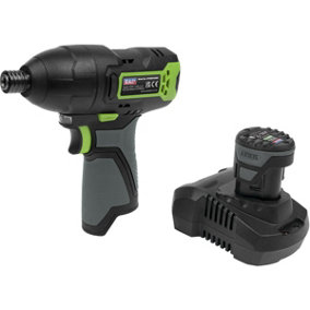 10.8V Cordless Impact Driver Kit - 1/4" Hex Drive - With 2Ah Battery & Charger
